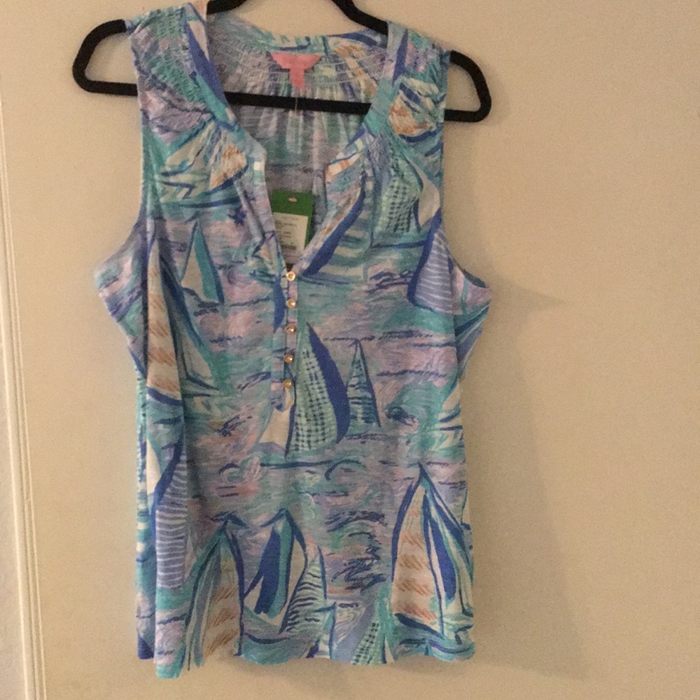 Lilly Pulitzer NWT Aboat Time Essie top